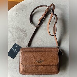 BNWT Kate Spade pebbled leather crossbody in tan